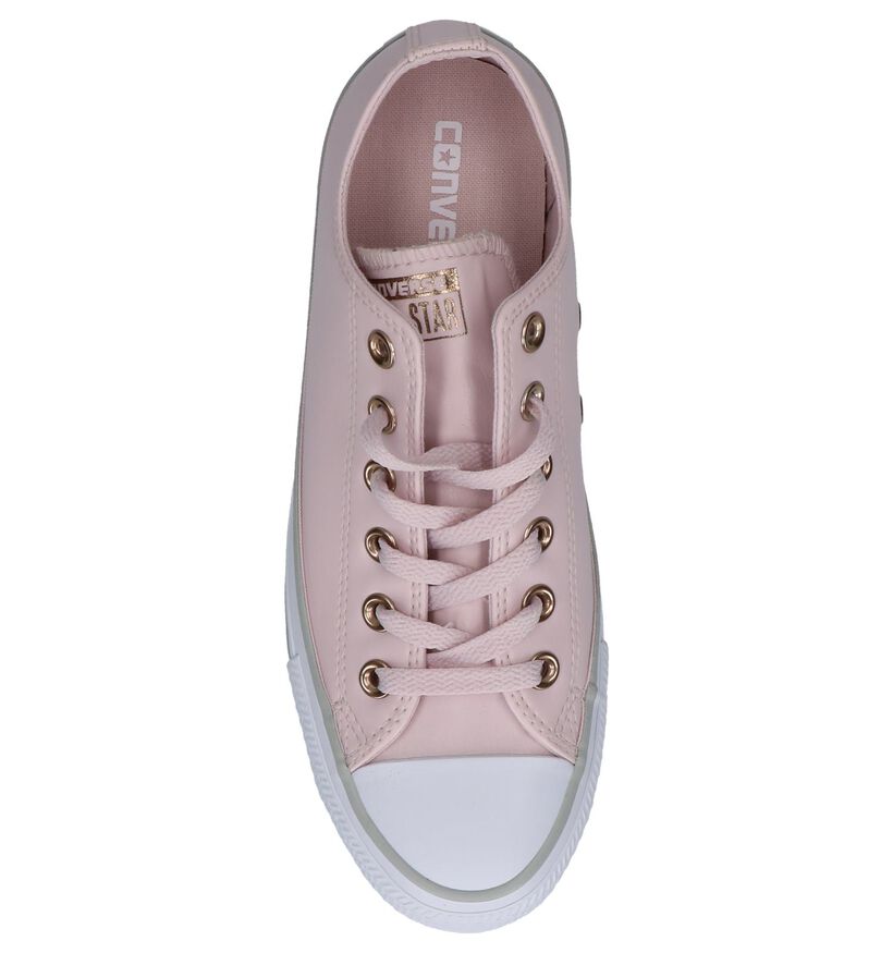 Chuck Taylor All Star Baskets basses en Rose clair en simili cuir (210330)