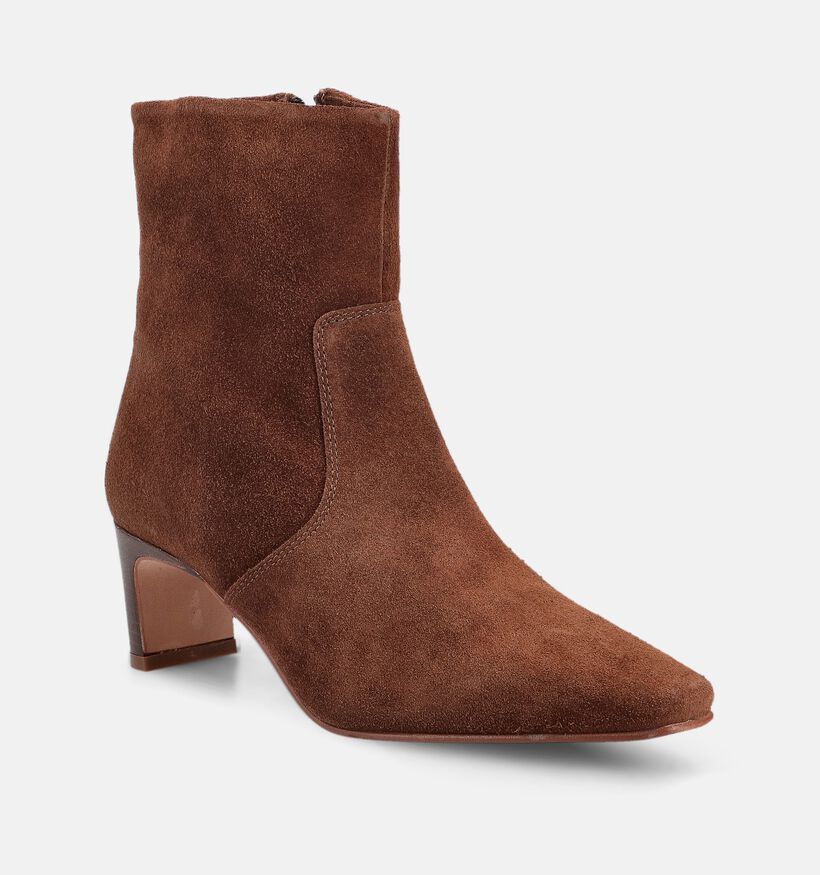 Laurent David Bottines à talons en Brun foncé pour femmes (365122)