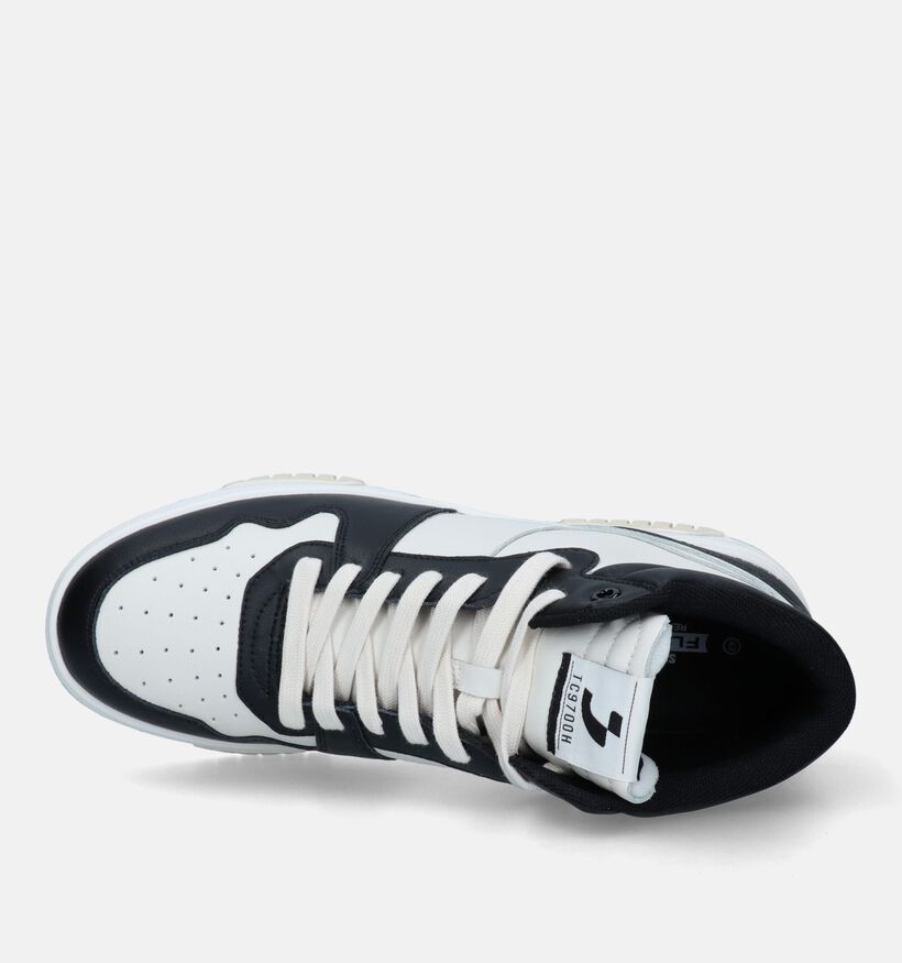 SJ Baskets montantes en Blanc/Noir pour hommes (341559) - pour semelles orthopédiques