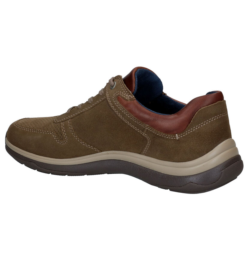 Camel Active Peak Chaussures à lacets en Kaki en cuir (291040)