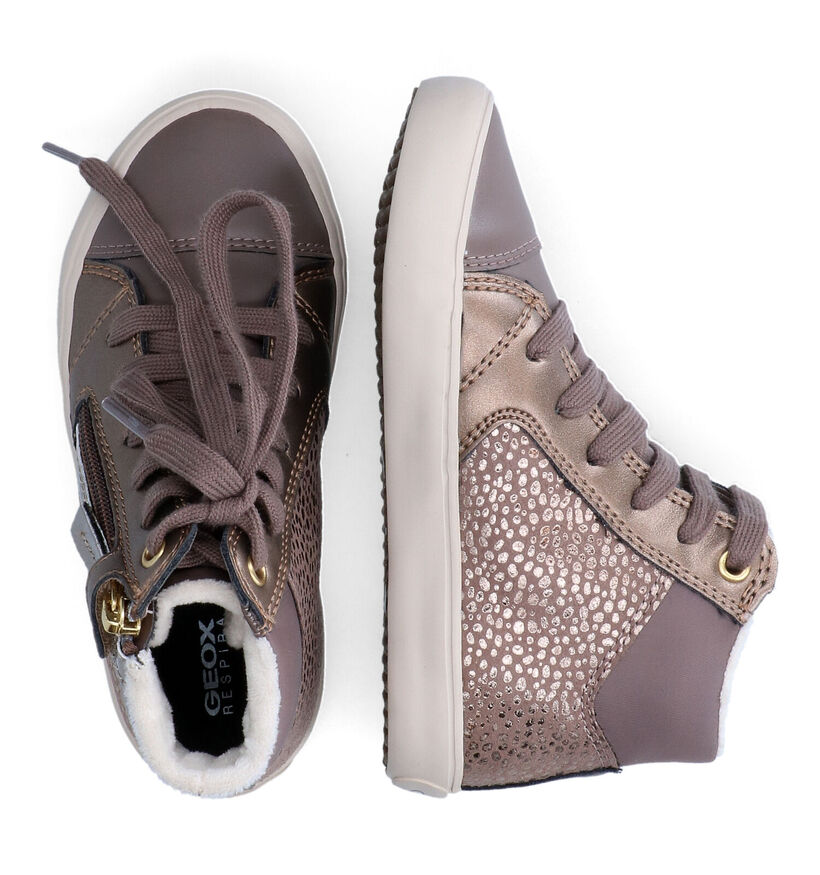 Geox Gisli Taupe Sneakers voor meisjes (313605) - geschikt voor steunzolen