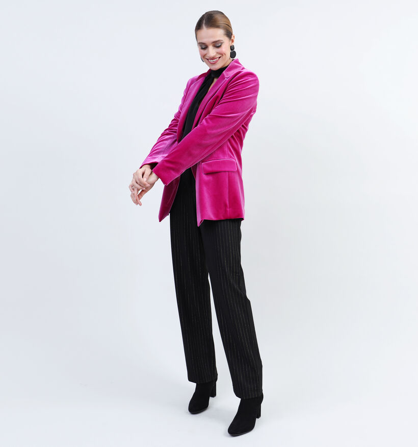comma Fuchsia Velours blazer voor dames (334765)