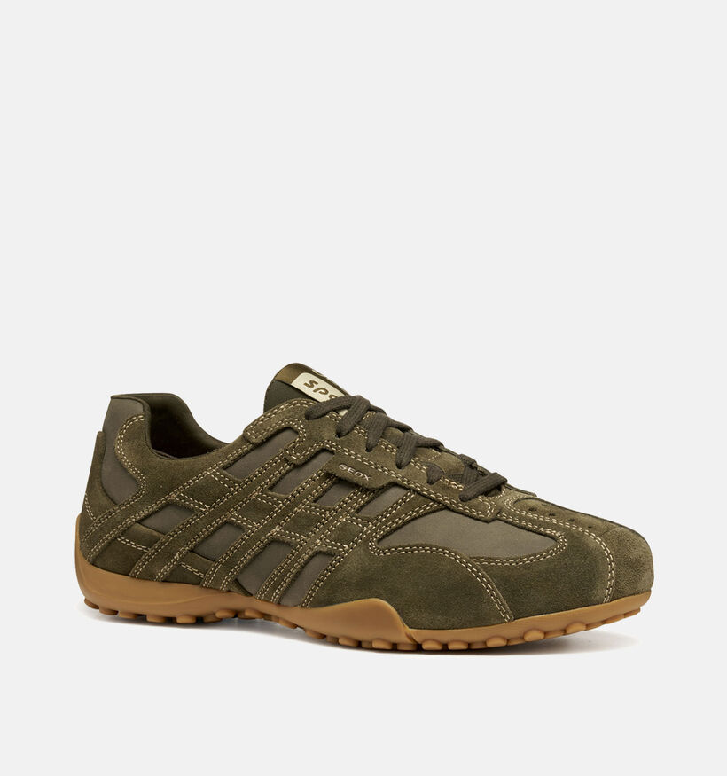 Geox Groene Lage Schoenen voor heren (360102) - geschikt voor steunzolen
