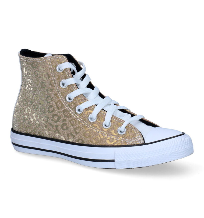 Converse CT All Star Leopard Glitter Baskets en Or en textile (300148)