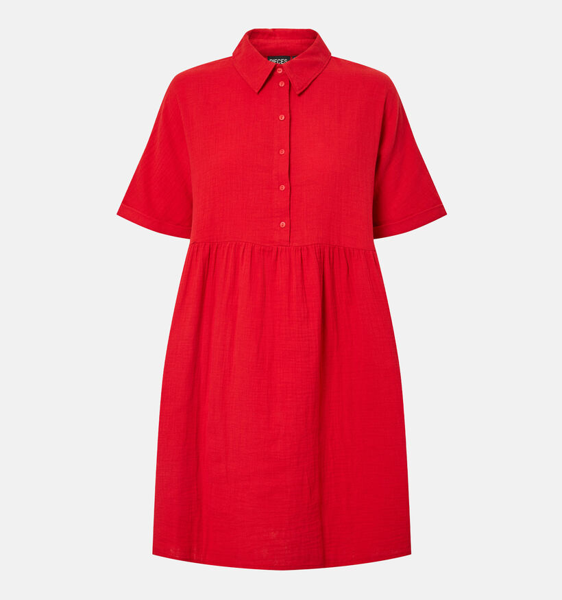Pieces Sastina Robe mi-longue en Rouge pour femmes (369192)