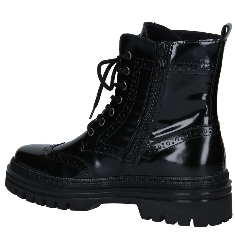 Gabor Best Fitting Zwarte Boots in lak (282395)