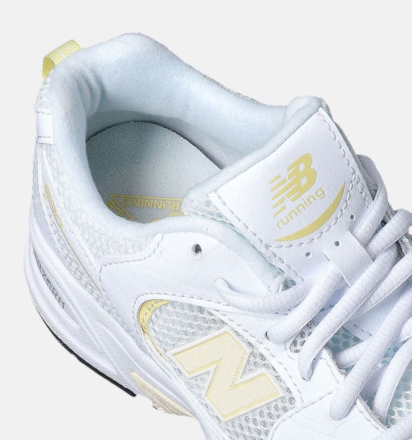 New Balance 530 Baskets en Blanc pour filles, garçons (353446) - pour semelles orthopédiques