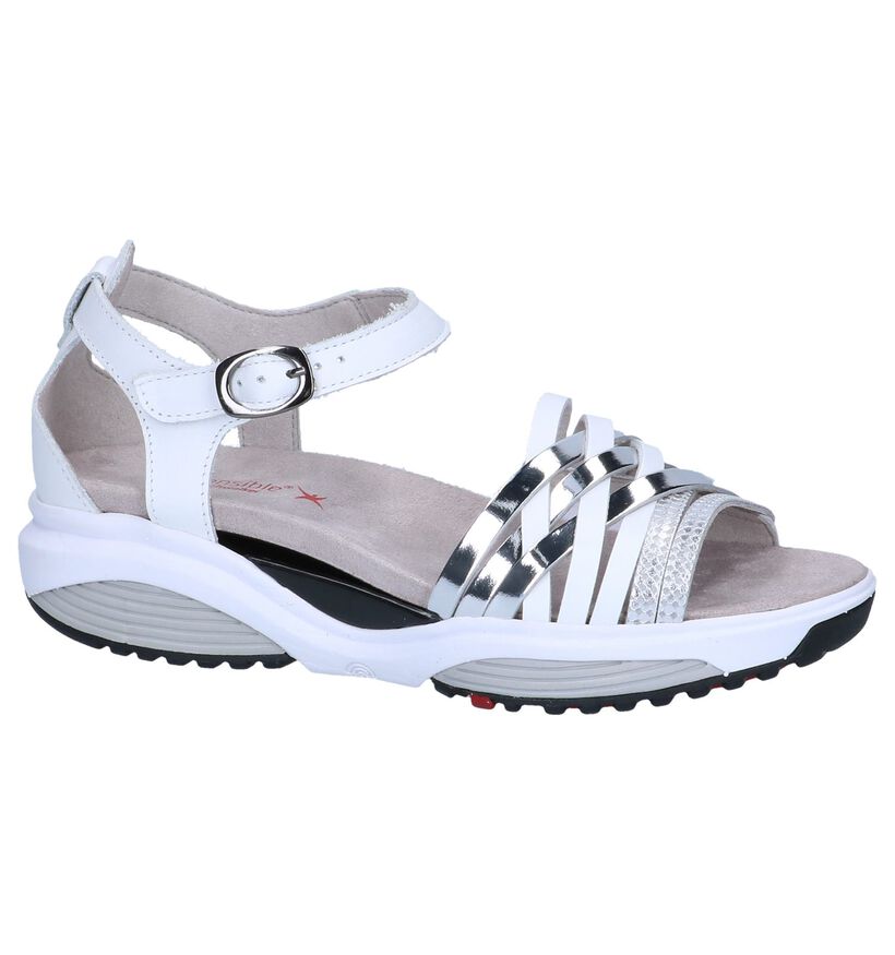 Witte/Zilveren Sandalen Xsensible Kea in leer (246459)