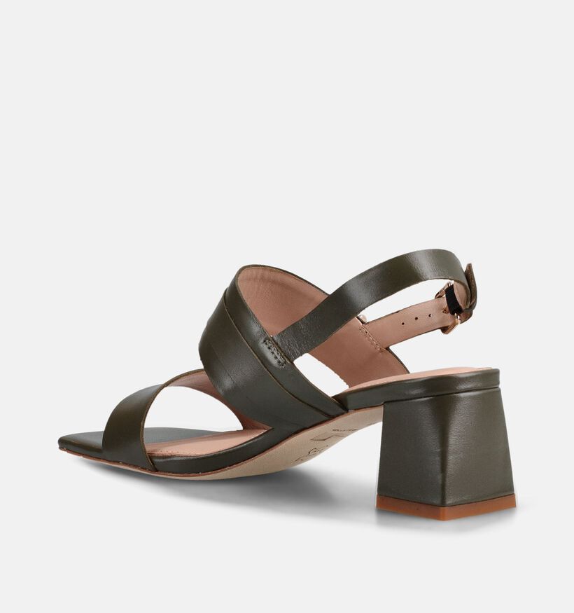 Nathan-Baume Sandales &agrave; talons en Vert fonc&eacute; pour femmes (372246)