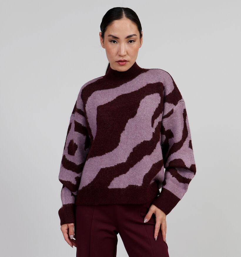 Minus Bettie Pull en tricot en Bordeaux pour femmes (349967)