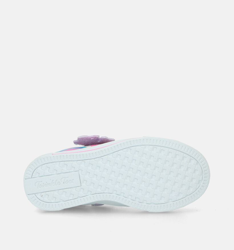 Skechers Twinkle Sparks Jumpin'Clouds Baskets en Rose pour filles (335729)