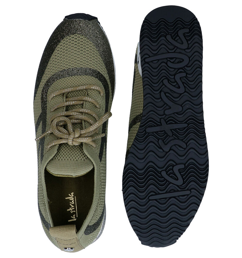 La Strada Beige Sneakers in stof (289555)