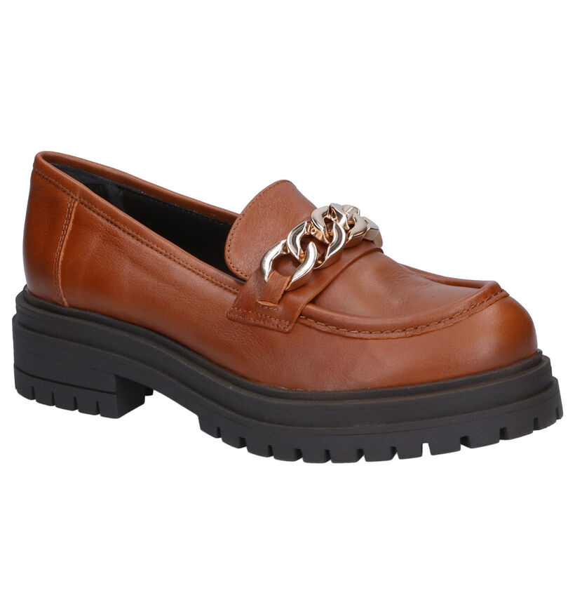 KMB Chaussures à enfiler en Cognac en cuir (298920)