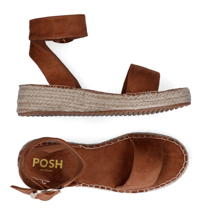 Posh by Poelman Cognac Sandalen in kunstleer (310331)