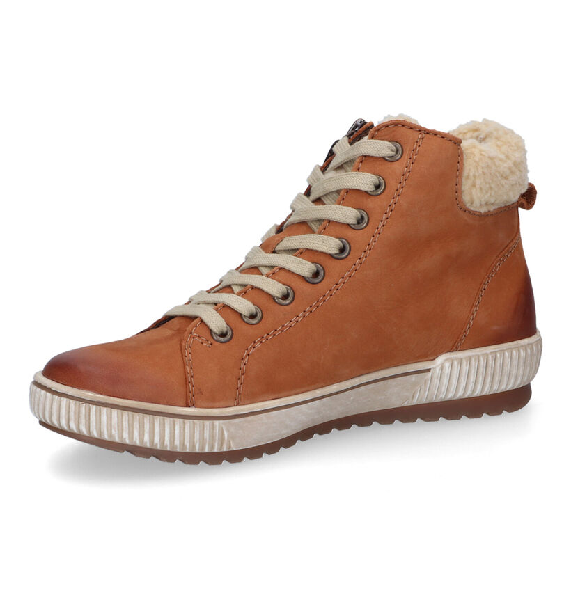 Remonte Cognac Hoge Sneakers voor dames (312330) - geschikt voor steunzolen