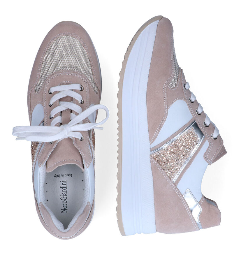 NeroGiardini Baskets casual en Beige foncé pour femmes (307497) - pour semelles orthopédiques