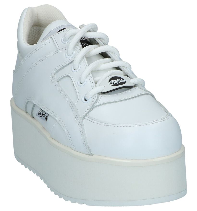 Buffalo London Witte Sneakers in leer (240567)
