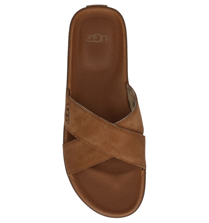 Zwarte Sportieve Slippers UGG Beach Slide in daim (210320)