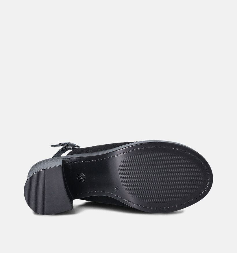 Tamaris Sandales avec talon carré en Noir pour femmes (354380)