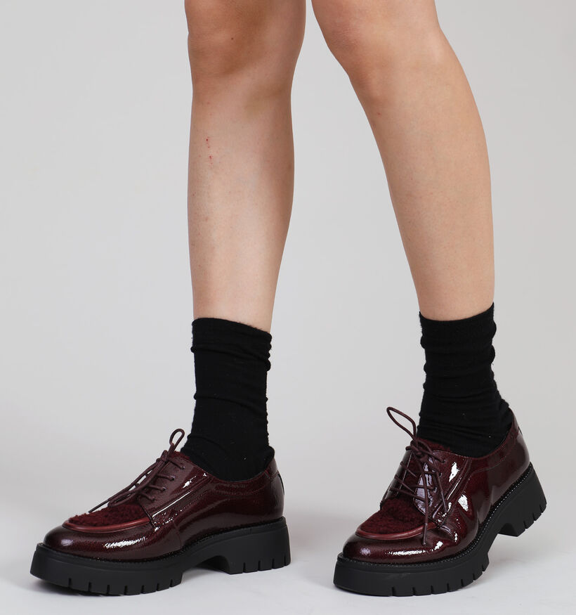 Regarde Le Ciel Laticia-01 Bordeaux Chunky Veterchoenen voor dames (347264)