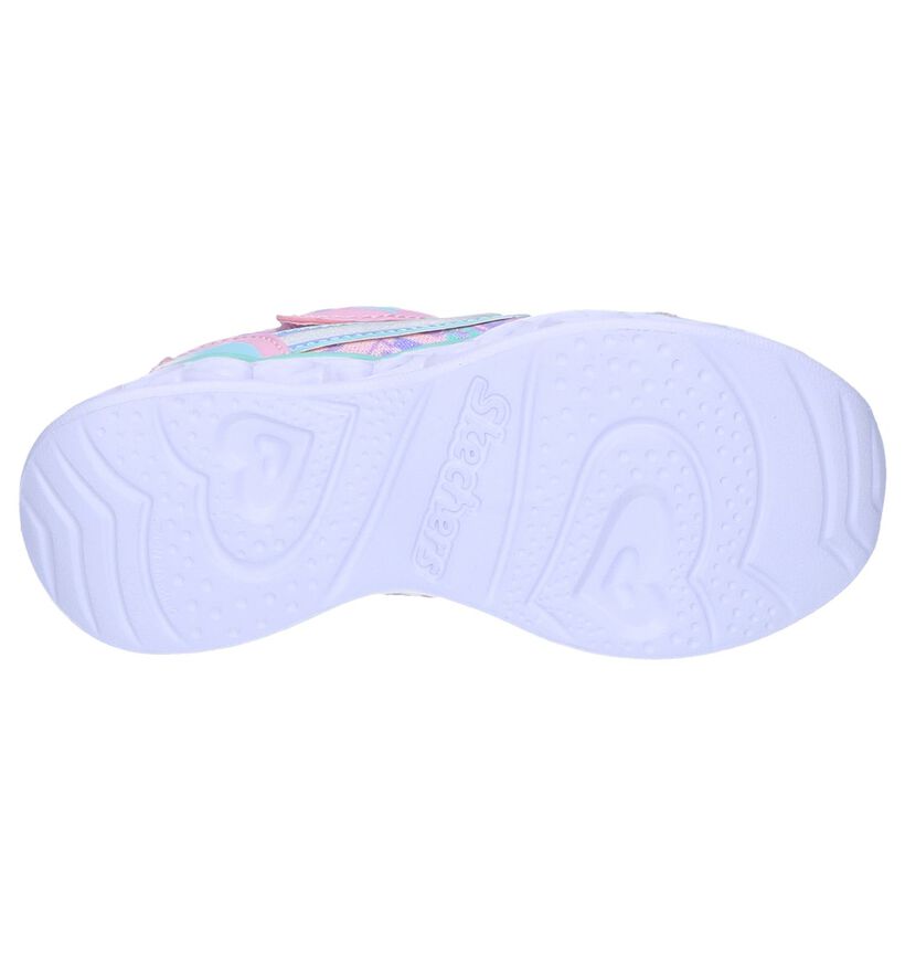 Skechers Heart Lights Zwarte Sneakers in stof (265173)