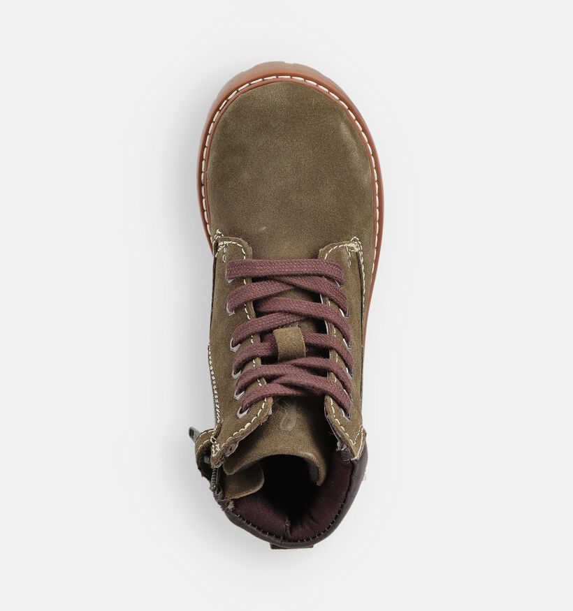 Milo & Mila Chaussures hautes en Vert pour filles, garçons (363291)