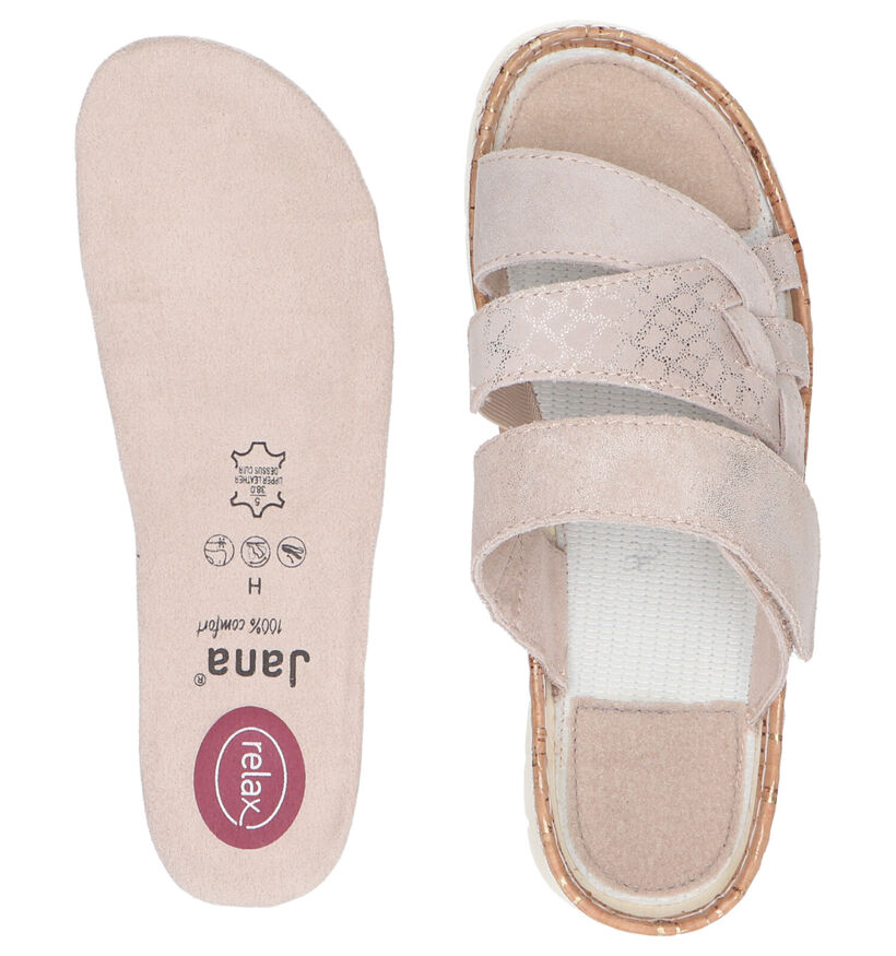 Jana Taupe Slippers in nubuck (270839)