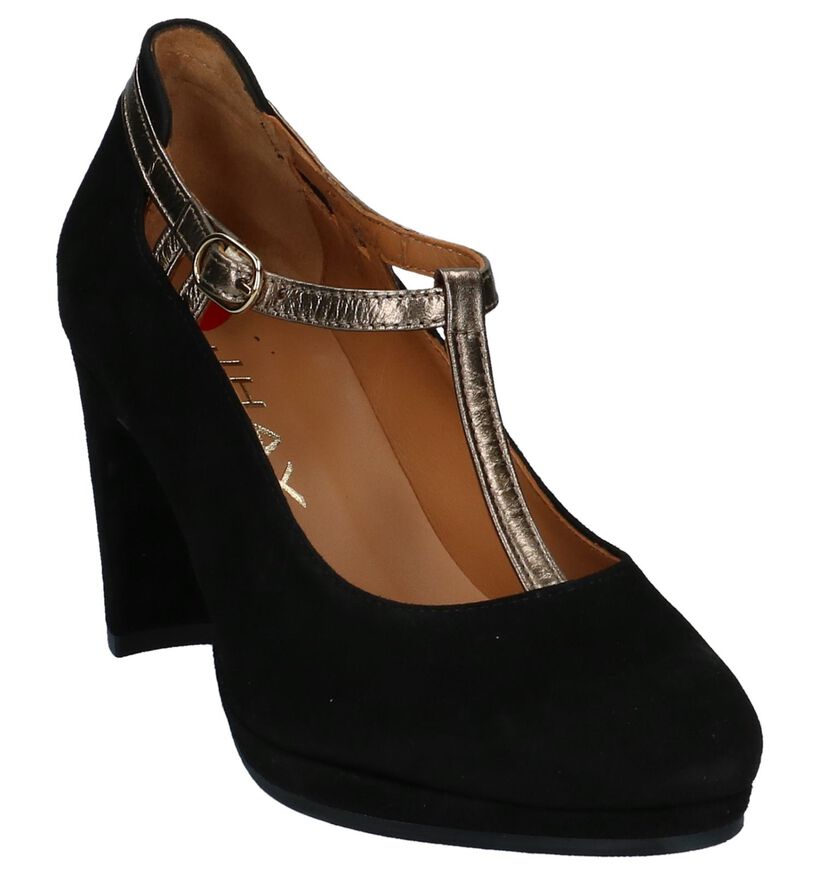 Bordeaux Pumps met Bandje JHay in daim (231627)