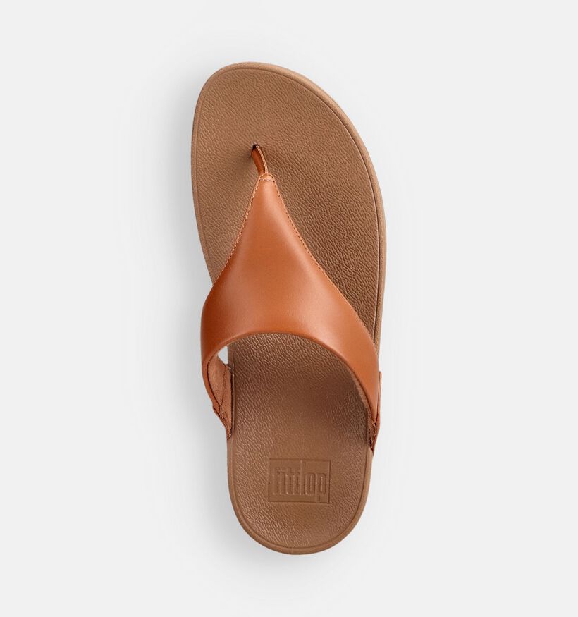 FitFlop Lulu Leather Toepost Tongs en Noir FitFlop Lulu Leather Tongs en Cognac pour femmes (372337)