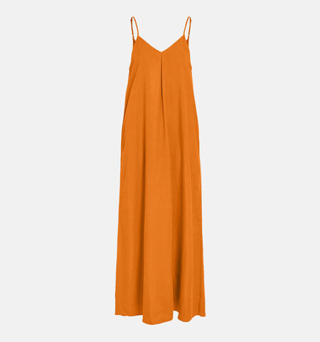 Lange jurk oranje