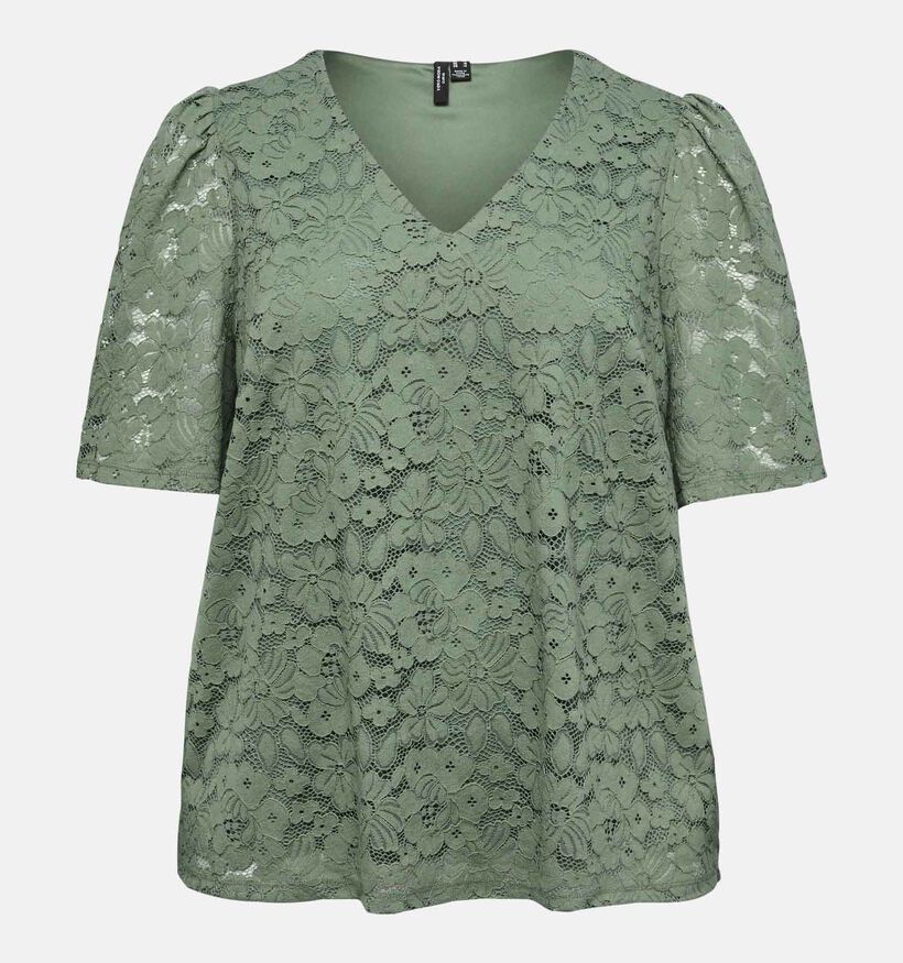 Vero Moda Curve Honey Lace Groene Blouse voor dames (375025)