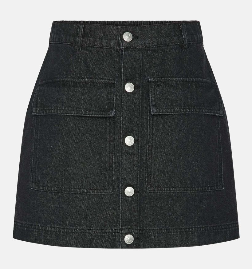 Pieces Chrissy Jupe courte en denim en Noir pour femmes (354101)