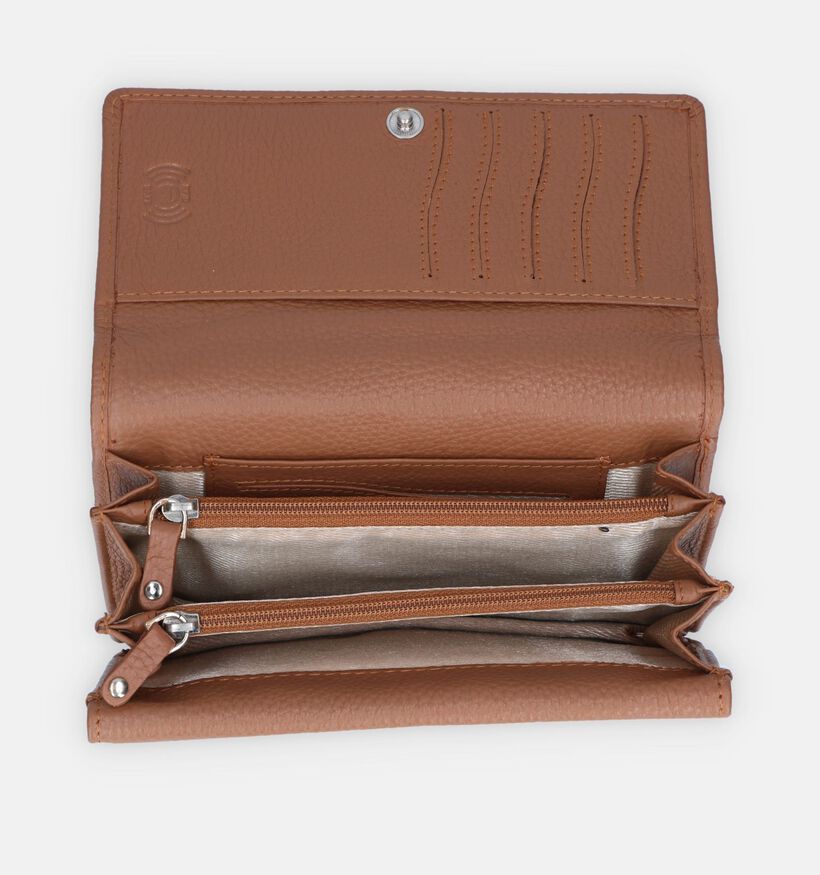 Crinkles Zwarte Overslagportemonnee voor dames (349848)