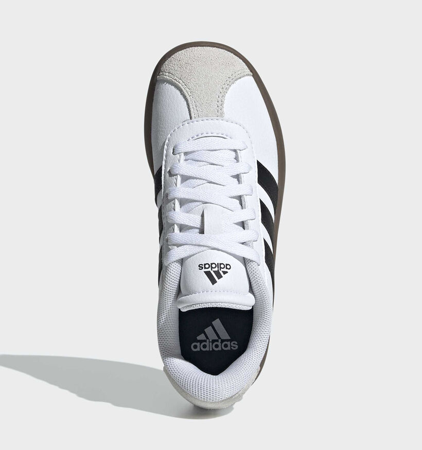 adidas VL Court 3.0 Baskets en Blanc pour filles, garçons (365316) - pour semelles orthopédiques