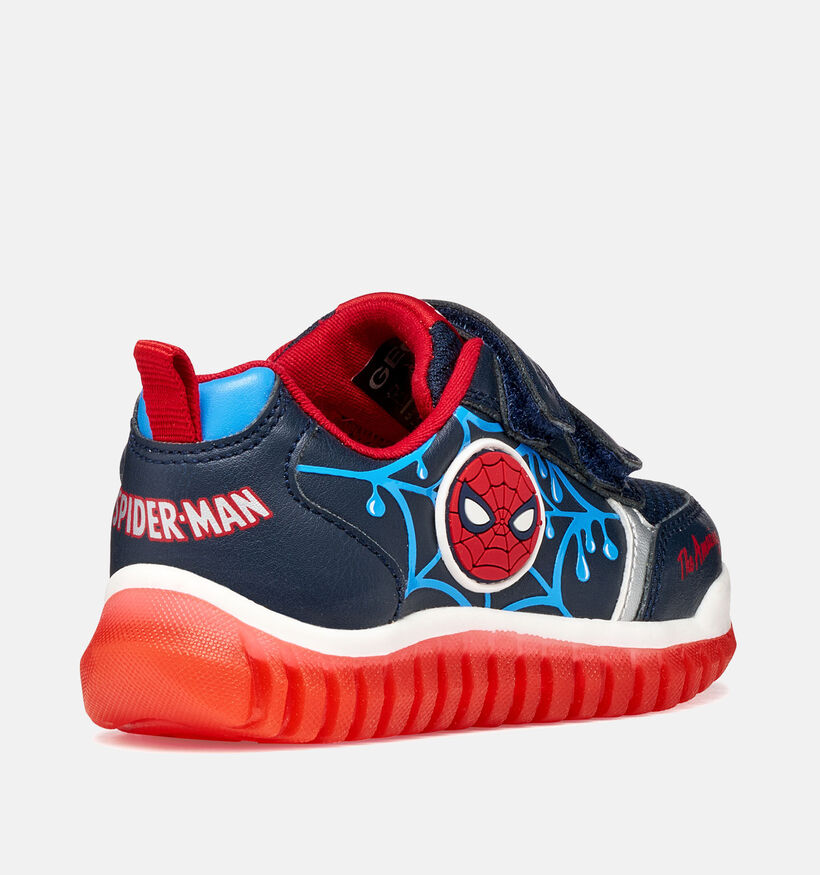 Geox Lightyloo Donkerblauwe/Rode Spiderman Sneakers voor jongens (370128)