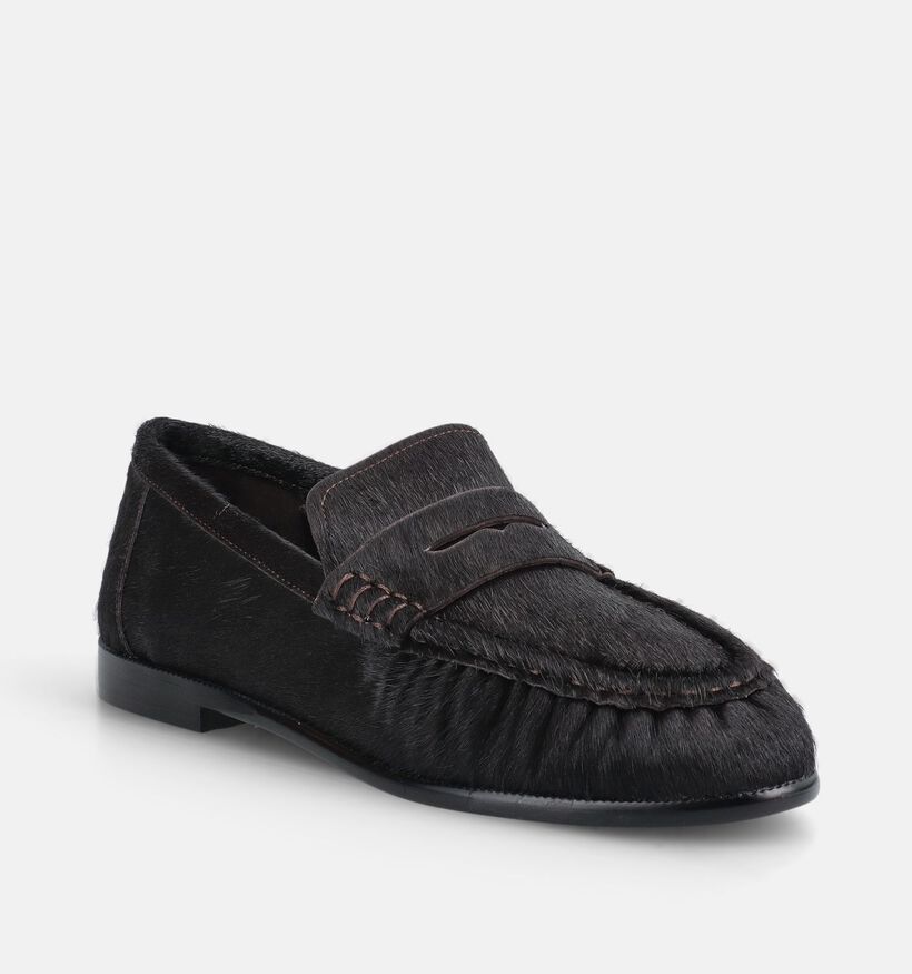 Laurent David Donkerbruine Mocassins voor dames (382306)