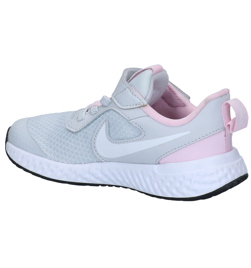 Nike Revolution Grijze Sneakers in leer (291161)