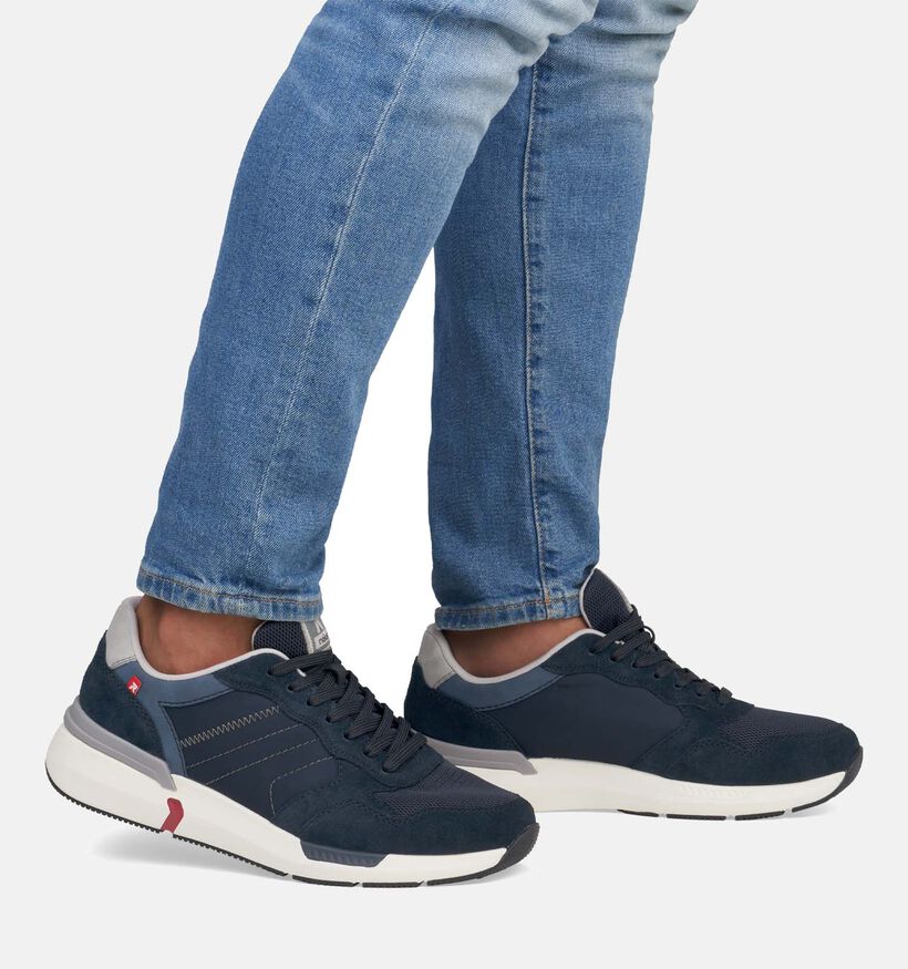 Rieker R-Evolution Blauwe Veterschoenen voor heren (351318) - geschikt voor steunzolen