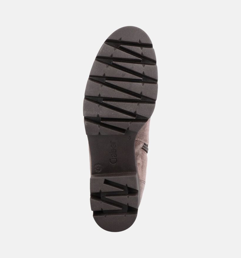Gabor Taupe Boots met Veters en Rits voor dames (380063) - geschikt voor steunzolen
