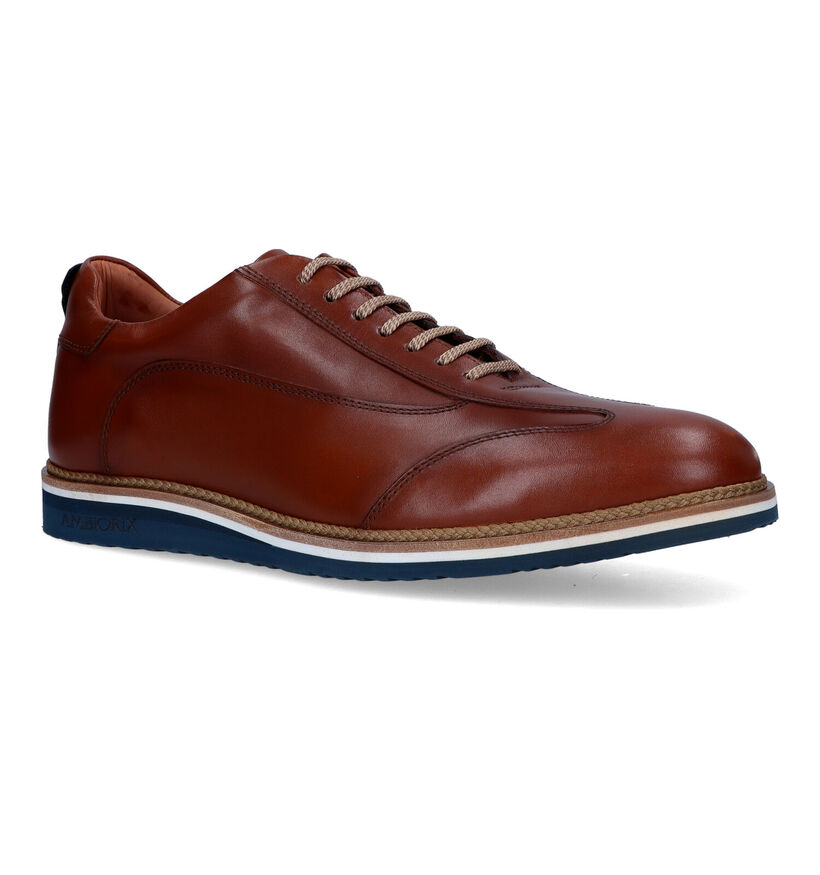 Ambiorix Aston Cognac Veterschoenen voor heren (324847) - geschikt voor steunzolen