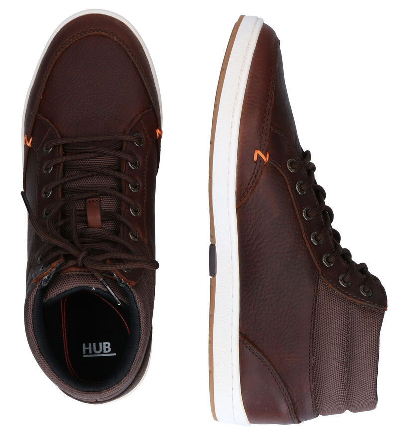 Hub Industry 2.0 Bottines en Cognac pour hommes (314729) - pour semelles orthopédiques