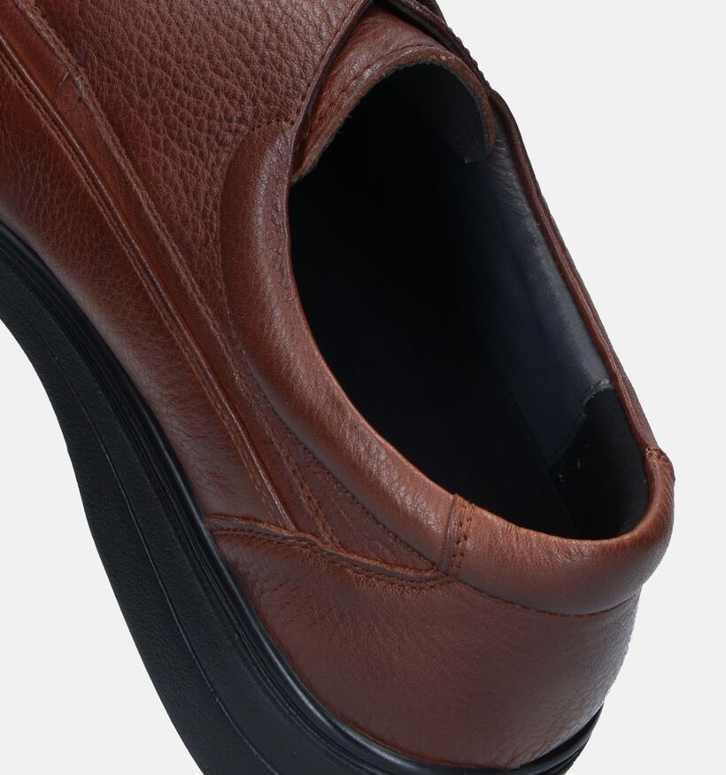 G-Comfort Cognac Velcroschoenen voor heren (317531) - geschikt voor steunzolen