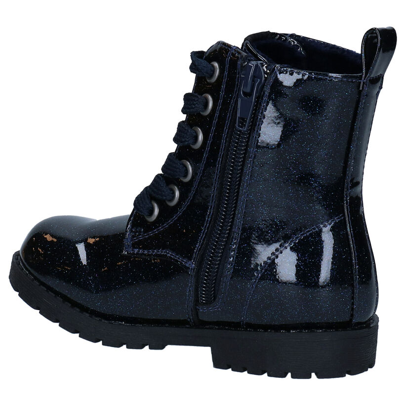 K3 Bottines en Bleu foncé en simili cuir (280763)