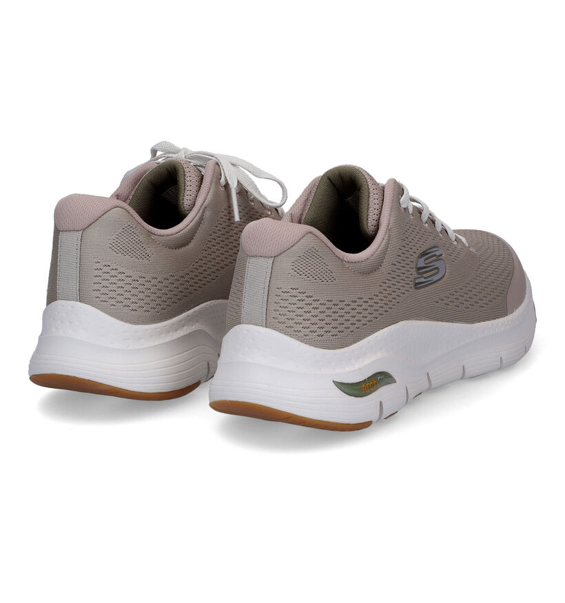 Skechers Arch Fit Baskets en Vert Olive pour hommes (340806) - pour semelles orthopédiques