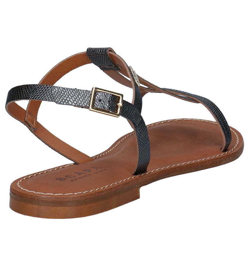 Scapa Sandales plates en Bronze en simili cuir (287708)