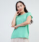 Vero Moda Ava Groen Basic T-shirt voor dames (345599)