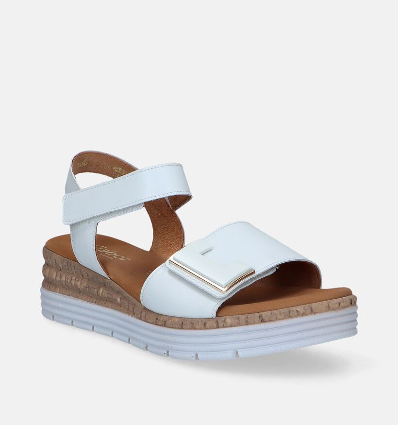Gabor Comfort Sandales avec talon compensé en Noir pour femmes (339496)