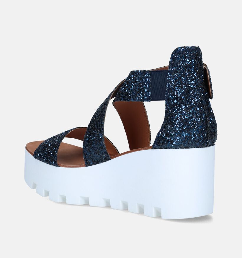 Sweet Lemon Nubway Blauwe Sandalen Met Gesloten Hiel voor dames (341733)