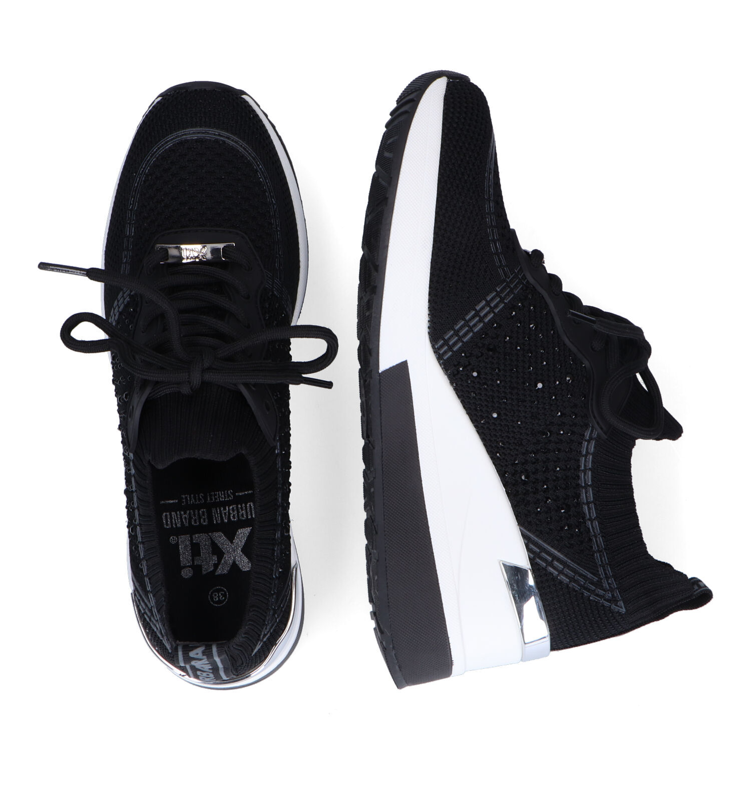 Zwarte instap sneakers dames cheap