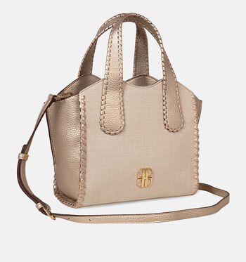 Laurent David Handtassen Wit/Goud/Cognac/Blauw